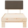 vidaXL Bed Frame with Upholstered Headboard Taupe 90 x 190 cm