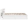 vidaXL Bed Frame with Headboard White 135x190 cm Double Solid Wood Pine