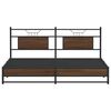 vidaXL Metal Bed Frame without Mattress Brown Oak 180x200 cm Super King