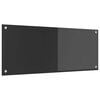 vidaXL Kitchen Backsplash Dark Grey 100 x 40 cm Tempered Glass