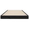 vidaXL Bed Frame without Mattress Black 75x190 cm Small Single Solid Wood Pine