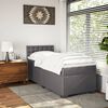 vidaXL Box Spring Bed with Mattress Grey 90x190 cm Faux Leather