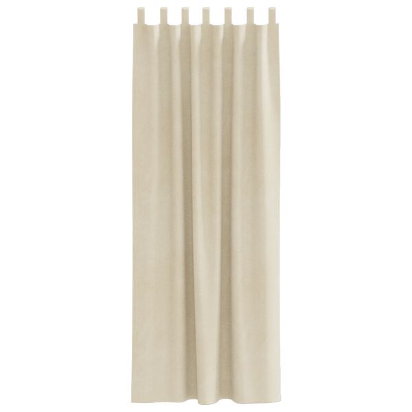 vidaXL Blackout Curtains 2 pcs Cream 140 x 245 cm Velvet