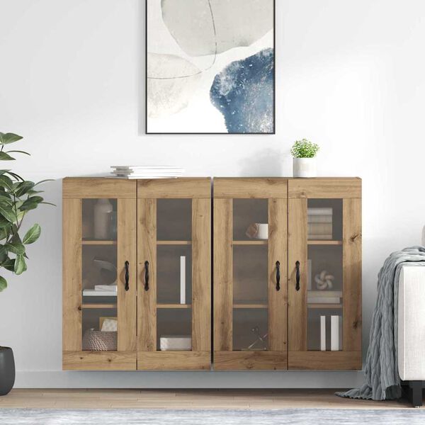 vidaXL Wall Cabinets 2 pcs Artisan Oak 69.5 x 34 x 90 cm