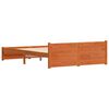 vidaXL Bed Frame with Headboard Wax brown 160 x 200 cm Solid pine wood