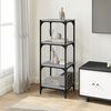 vidaXL Book Cabinet Grey Sonoma 40x33x100 cm Engineered Wood and Steel