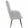 vidaXL Relaxing Chair Light Grey 70 x 61 x 96.5 cm Velvet