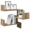 vidaXL Wall Corner Shelves 2 pcs Artisan Oak 40x40x49,5 cm Engineered Wood