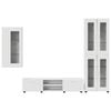 vidaXL TV Cabinet Set with Drawer FLORIN White Engineered Wood