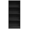 vidaXL Bookcase Black 60x24x143 cm Engineered Wood