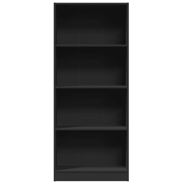 vidaXL Bookcase Black 60x24x143 cm Engineered Wood