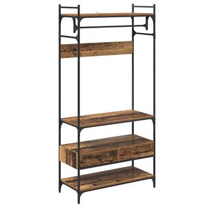 vidaXL Wardrobe with Shelf Old wood 89 x 39 x 184.5 cm Engineered wood