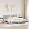 vidaXL Bed Frame Concrete Grey 200 x 200 cm Engineered Wood