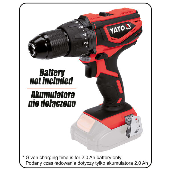YATO Impact Drill Driver without Battery 18V 40Nm