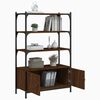 vidaXL Bookcase 3-Tier Brown Oak 70x30x109.5 cm Engineered Wood