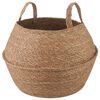 vidaXL Plant Pot with Handles Natural &Oslash; 45 x 36 cm 100% Seagrass