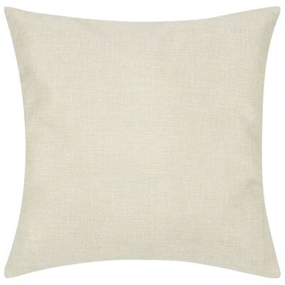 4 Beige Cushion Covers Linen-look 80 x 80 cm