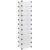 vidaXL Shoe Rack Transparent 44x32x174 cm PP