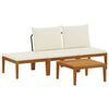 vidaXL 4 pcs Solid Acacia Wood & Rope Natural