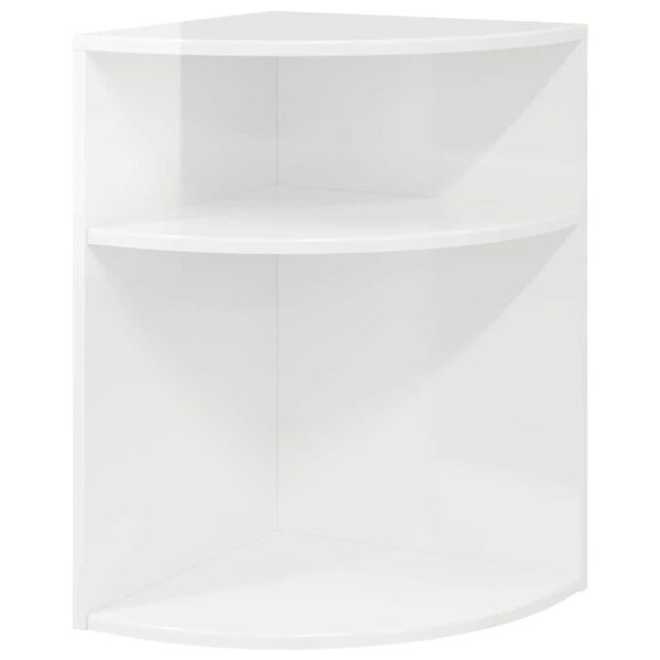 vidaXL End Table High Gloss White 39.7 x 39.7 x 60 cm Engineered Wood