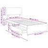 vidaXL Storage Bed with Drawer Smoked Oak 100 x 200 cm Engineered Wood