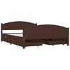 vidaXL Bed Frame without Mattress Dark Brown 140x200 cm Solid Wood