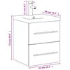vidaXL Bathroom Sink Cabinet with Built-in Basin Black