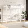 vidaXL Loft Bed without Mattress White 90x190 cm Single Solid Wood Pine