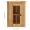 vidaXL Wall-mounted Corner Cabinet 45x28x60 cm Solid Oak Wood