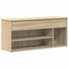 vidaXL Shoe Bench Sonoma Oak 102x30.5x45 cm Engineered Wood