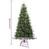 vidaXL Artificial Hinged Christmas Tree Green 180 cm PE and PVC