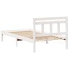 vidaXL Bed Frame White 100 x 200 cm Solid Pine Wood
