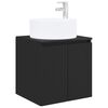 vidaXL Wall-mounted Sink Vanity Black 49.5 x 44.5 x 65.5 cm