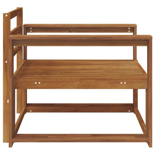 vidaXL Outdoor Middle Sofa Solid Acacia Wood Natural