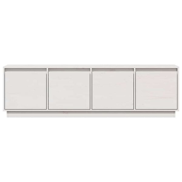 vidaXL TV Cabinet White 156x37x45 cm Solid Wood Pine