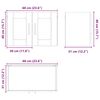 vidaXL Kitchen Cabinet 2 pcs Grey Sonoma 60 x 31 x 40 cm