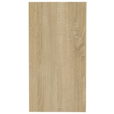 vidaXL Side Table White and Sonoma Oak 50x26x50 cm Engineered Wood