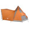 vidaXL Family Tipi Tent Folding Grey and Orange 510 x 690 x 330 cm
