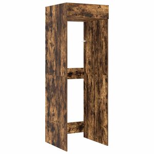 vidaXL Wash Machine Cabinet with Storage Smoked Oak 67.5 x 68 x 200 cm