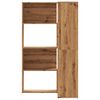 vidaXL Corner Bookcase 4-Tier Artisian Oak 85x85x140 cm Engineered Wood