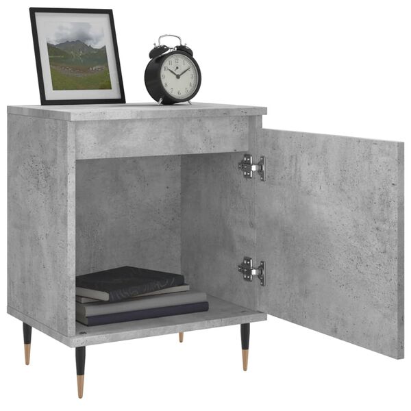 vidaXL Bedside Cabinets 2 pcs Concrete Grey 40x30x50 cm Engineered Wood