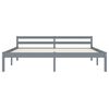 vidaXL Bed Frame without Mattress Grey Solid Pine Wood 180x200 cm Super King