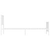 vidaXL Metal Bed Frame without Mattress with Footboard&nbsp;White 90x200cm