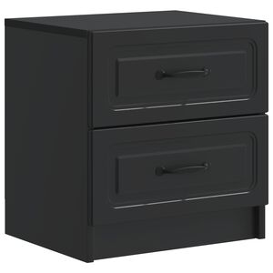 vidaXL Bedside Cabinet Black 43 x 34.5 x 44.5 cm Engineered Wood