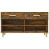 vidaXL Shoe Cabinet Smoked Oak 102x35x55 cm Engineered Wood