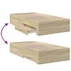vidaXL Bed Frame with Drawers without Mattress Sonoma Oak 100x200 cm