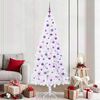 vidaXL Artificial Christmas Tree with Stand White 210 cm PVC and Steel