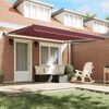 vidaXL Automatic Retractable Awning Burgundy 400x300 cm