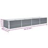vidaXL Garden Raised Bed Galvanised Steel 320x80x45 cm Grey
