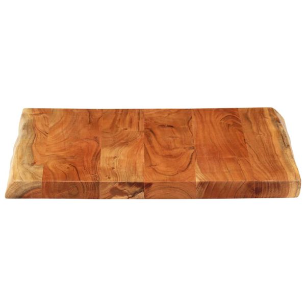 vidaXL Table Top 80x80x2.5 cm Rectangular&nbsp;Solid Wood Acacia Live Edge